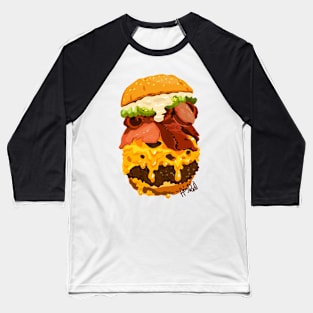 Cheeseburger with bacon Baseball T-Shirt